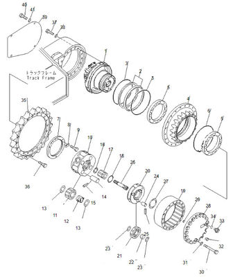 Części do koparek Belparts Komatsu Final Drive Pc 228 Pc228 708-8F-00120