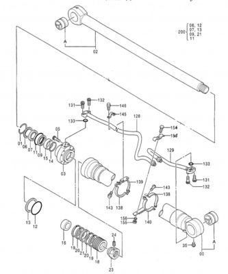 Wykopalnia wiadro cylinder Assy