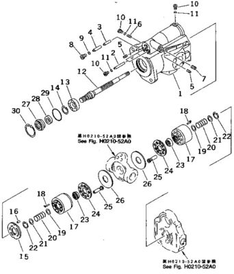 Pompy główne PC28UU-2 PC30-7 Pompy hydrauliczne dla KOMATSU 705-41-08100 705-41-03080 20S-60-72110