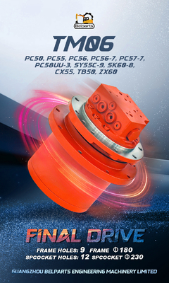Części koparki TM06 GM06 PC60-5 Final Drive SK50 YC60 PC55 PC56 PC56-7 Motor podróżny