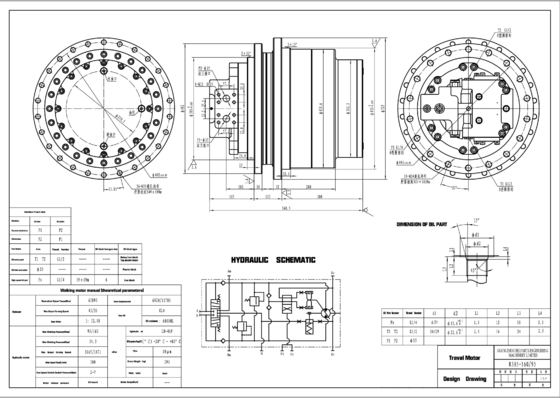 Hyundai R305 R335 R290-7 R300LC-9S Silnik hydrauliczny 31N8-40011
