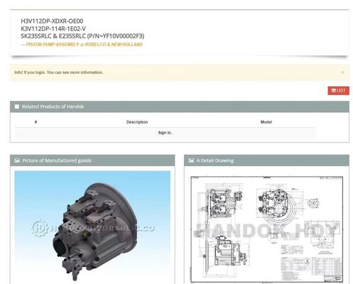 YF10V00002F2, K3V112DP-114R-1E02 SK235SRLC-2, SK235SRLC-1E, SK235SR-1E, SK235SRNLC-1E, SK235SRNLC-1ES, SK235SR-1ES Części pompy hydraulicznej Kobelco