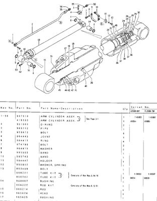 200B E200B 096-7910 Zespół siłownika łyżki